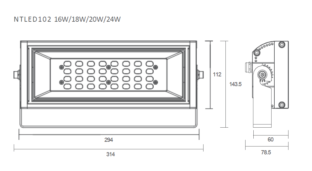 LED区间隧道灯 NTLED102系列(图2) LED区间隧道灯 NTLED102系列(图2)